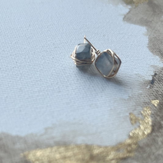 Labradorite Studs