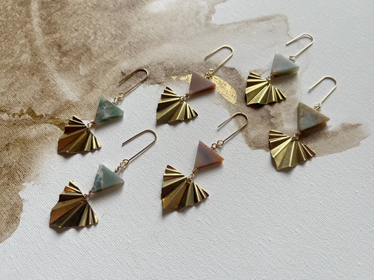 Jasper Frond Earring